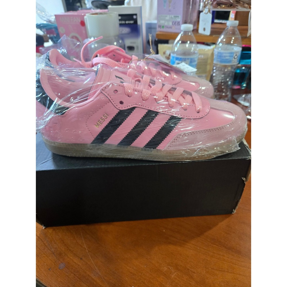 Adidas Samba Messi J Pink Black Gum Soccer Shoes JR0424 Kids Size 6 New